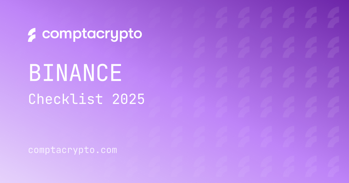 Checklist impôts Binance France 2025